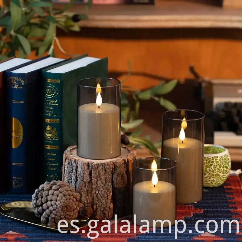 Vela electrónica sin humo, decoración de restaurantes de confesiones navideñas